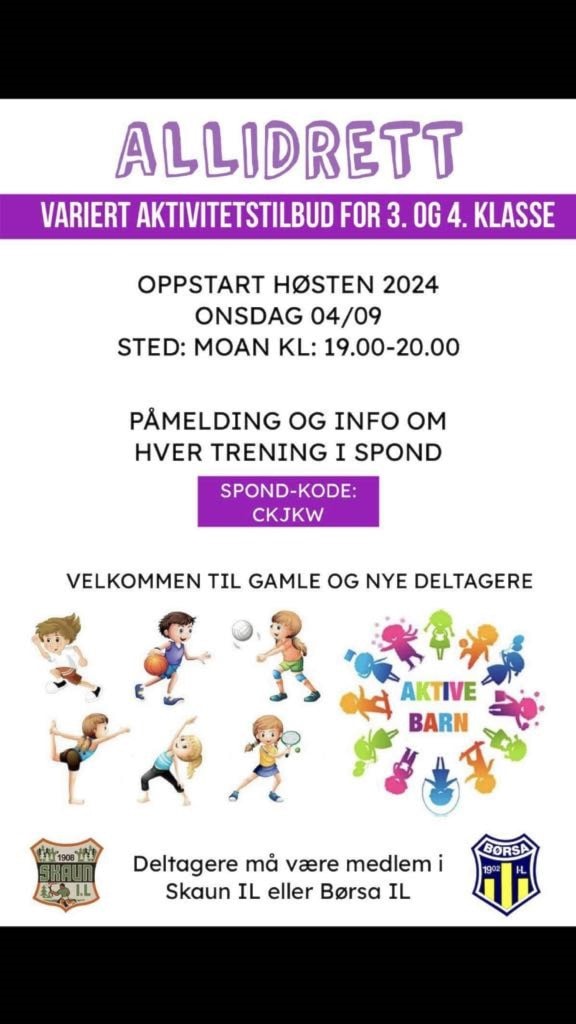 Oppstart av allidrett 3.-4. klasse